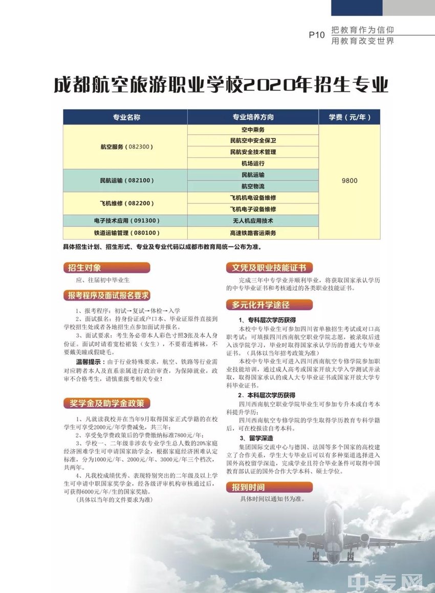 【官方】2020年四川西南航空职业学院招生简章(图片版)