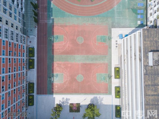 简阳市阳安中学校园鸟瞰