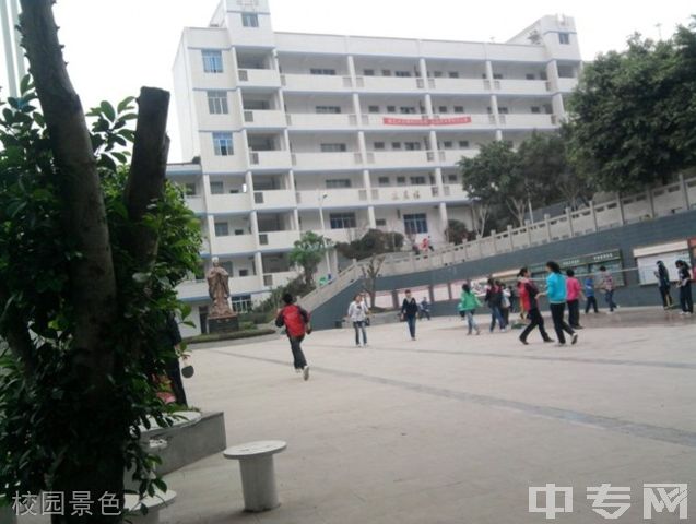 鸭江中学校园景色