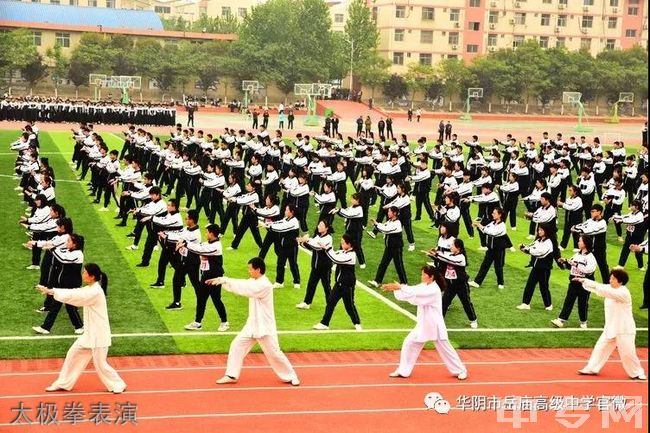 华阴市岳庙高级中学太极拳表演