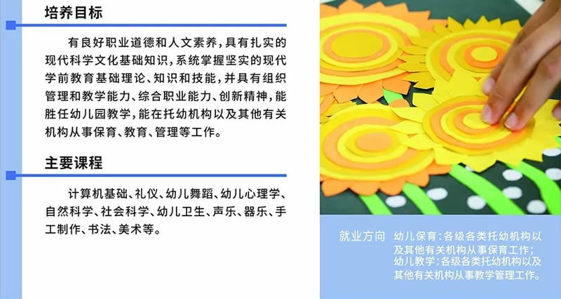 宁德职业中专学校学前教育（五年大专班）