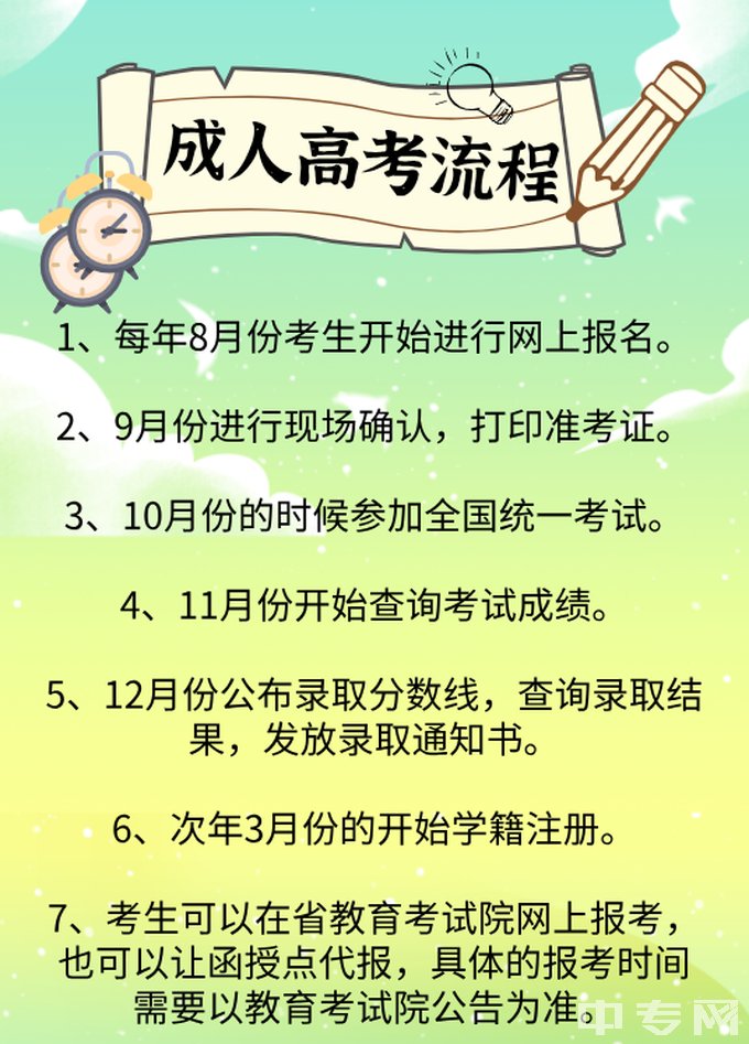 内江师范学院成人高考流程是什么样的