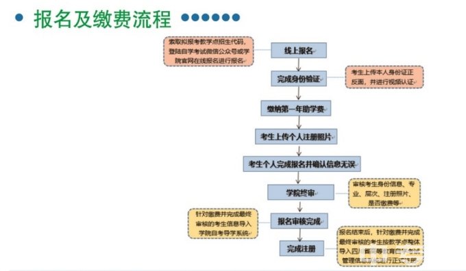 自考报考流程图