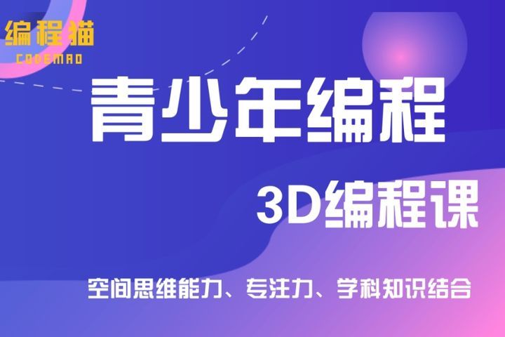 成都编程猫青少年编程3D编程课培训班